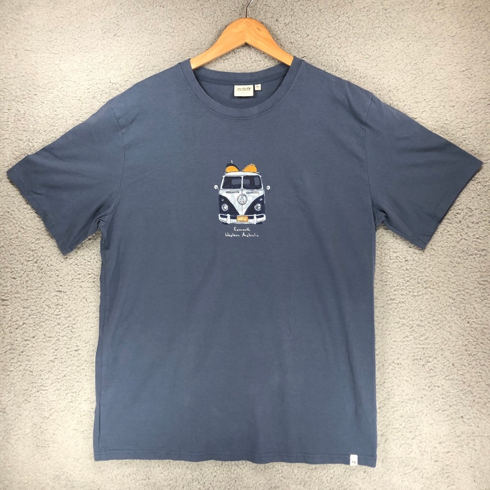 Pacific Creations Mens XL Blue Graphic TShirt Exmouth Western Australia Surf Van
